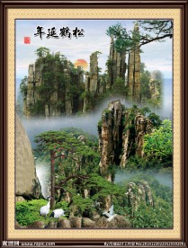 风景画迎客松
