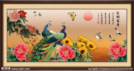 孔雀富贵图