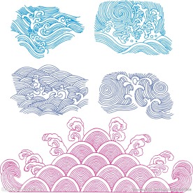 矢量 浪花 素材