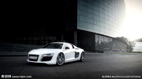 白色奥迪R8超跑