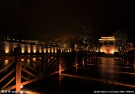 水镇长城夜景