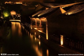 水镇长城夜景