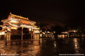 水镇长城夜景
