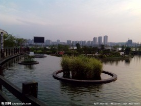 城市夕阳