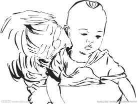 母子速写