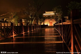 水镇长城夜景