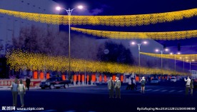 霓虹灯 效果图 夜景 蓝色