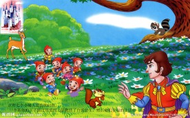 白雪公主卡通漫画人物故事模板