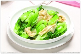 腐皮炒菜心