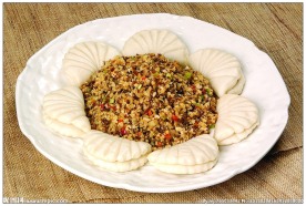 金饼肉松夹馍