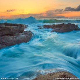 夕阳大海