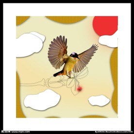 小鸟晨飞图