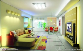 饭厅效果图 客厅效果图