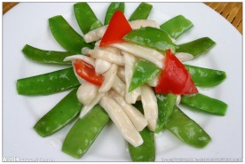 荷兰豆鸡腿菇