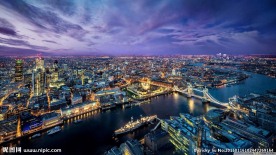 英国  伦敦桥 夜景