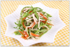鲍菇三丝