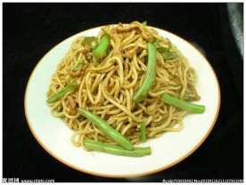 扁豆肉丝炒面