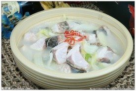 菜帮烧青鱼