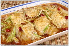 大白菜烧蛋饺天香楼