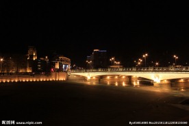 天津海河夜景