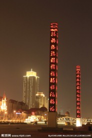 天津海河夜景