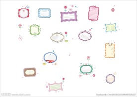 卡通  卡通边框底纹  矢量卡