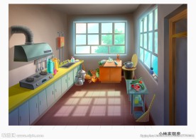 室内动画场景分层