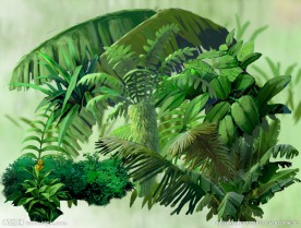 动画花草植物分层