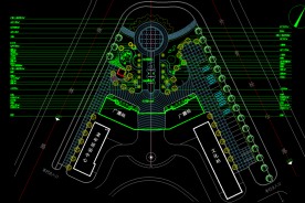 某政府广场绿化平面图