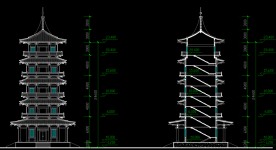 重庆公园 天一阁立剖面