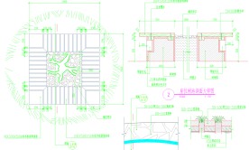 公园景观 树池道路详图