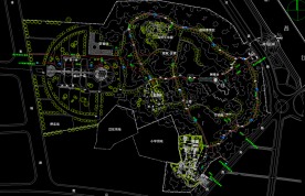 公园景观 给排水平面图