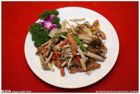 茶树菇炒牛柳