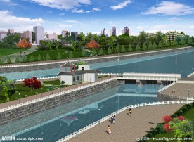 河道水闸景观设计