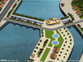 水坝景观鸟瞰图