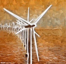 抽象画油画 风车抽象画