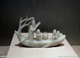 苏州博物馆白玉人物槎