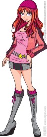 手绘卡通少女