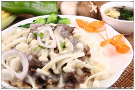 金针菇肥牛饭