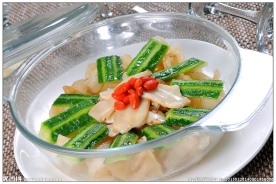 胜瓜虫草花煮鱼肚