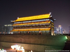 西安城门夜景