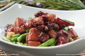 红烧肉焖豆角