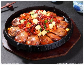 干锅香辣鸭头