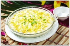 咸蛋黄烧豆花