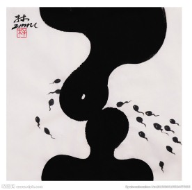 子木 水墨画《缘》