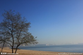 秋末的海边日出