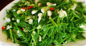 茼蒿拌杏仁