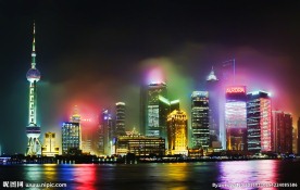 东方明珠城市夜景