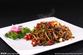 茶树菇爆鳝丝