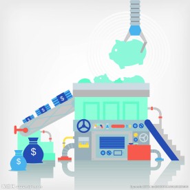 创意工业元素插画矢量素材